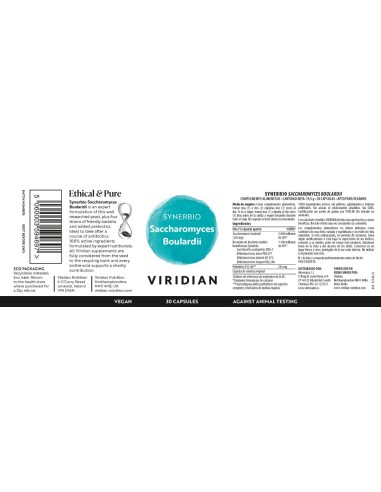 Viridian | Saccharomyces Boulardii 30 Cápsulas Veganas