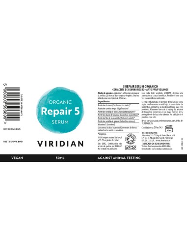 Viridian | 5 Repair Serum Bio 50ml