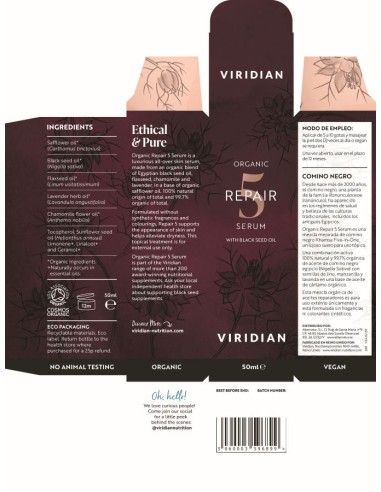 Viridian | 5 Repair Serum Bio 50ml