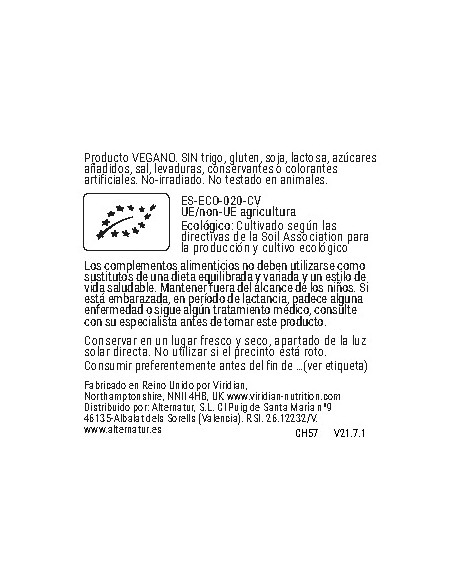 Viridian | Complex herbario Mujer BIO 30 cápsulas veganas