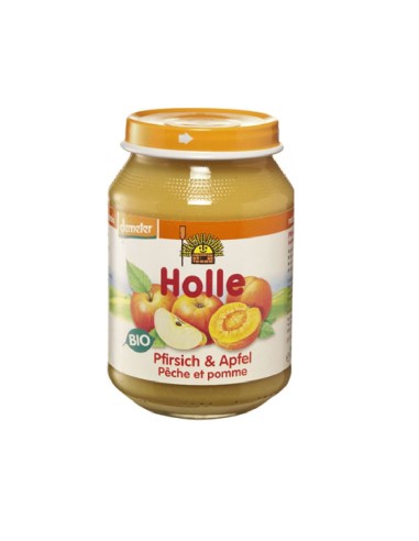 Holle Potito Manzana Melocotón Dem 190g - A Partir del 4º Mes