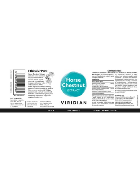 Viridian | Castaño de Indias 60 Cápsulas Veganas