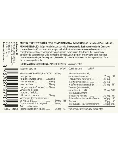 Holos | Nutrition B-Vitamin Complex 60 Cápsulas Veganas