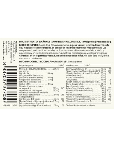 Holos Nutrition | Multinutrient Complex 60 Cápsulas Veganas
