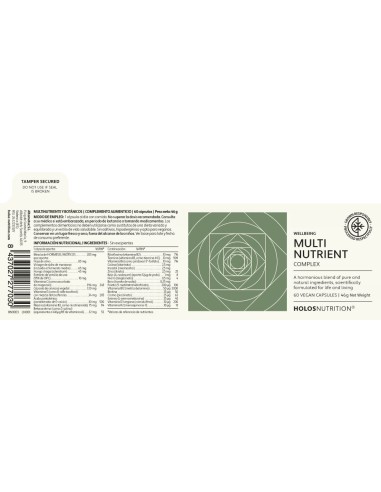 Holos Nutrition | Multinutrient Complex 60 Cápsulas Veganas
