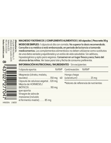 Holos Nutrition | Triple Magnesium Plus 60 Cápsulas Veganas