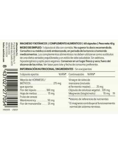 Holos Nutrition | Night Support 60 Cápsulas Veganas