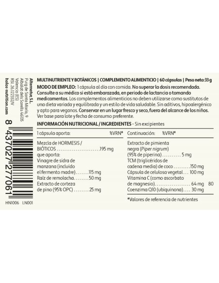 Holos Nutrion | Coenzima-Q10 Plus 60 Cápsulas Veganas Holos Nutrion | Coenzima-Q10 Plus 60 Cápsulas Veganas