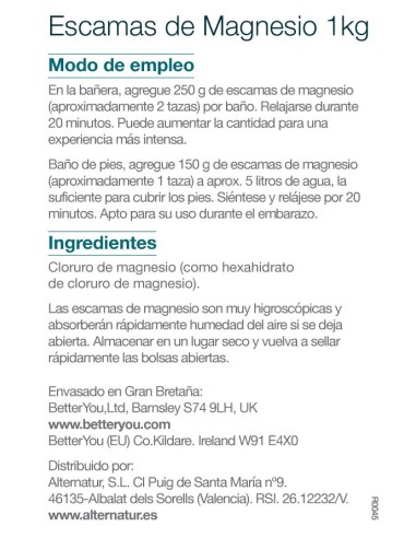 Better You | Escamas de Magnesio 1Kg