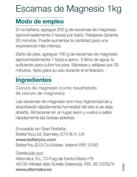 Better You | Escamas de Magnesio 1Kg
