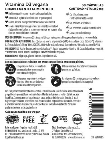 Together Health | Vitamina D3 30 Cápsulas Vegetales
