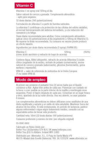 Better You | Vitamina C spray oral 50ml