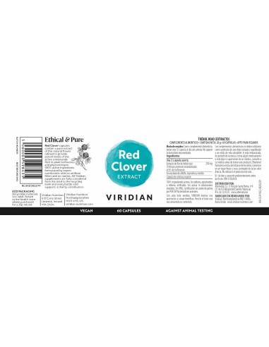 Trebol Rojo Extracto 60 Cápsulas Veganas