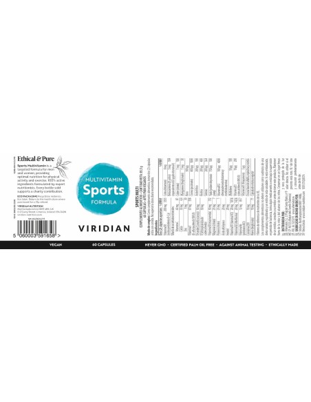 Viridian | Sports Multi 60 Cápsulas Veganas