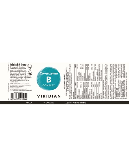 Viridian | Co-Enzyme B-Complex 30 Cápsulas Veganas