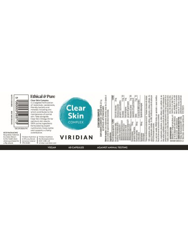 Viridian | Clear Skin Complex 60  Cápsulas Veganas