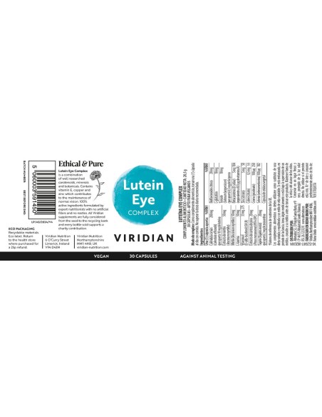 Viridian | Luteina Eye Complex 30 cápsulas veganas