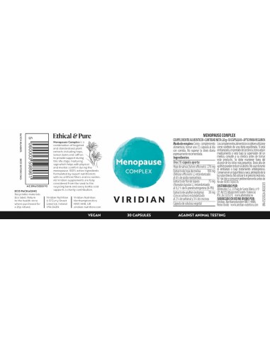 Viridian | Menopause Comple 30 Cápsulas Veganas
